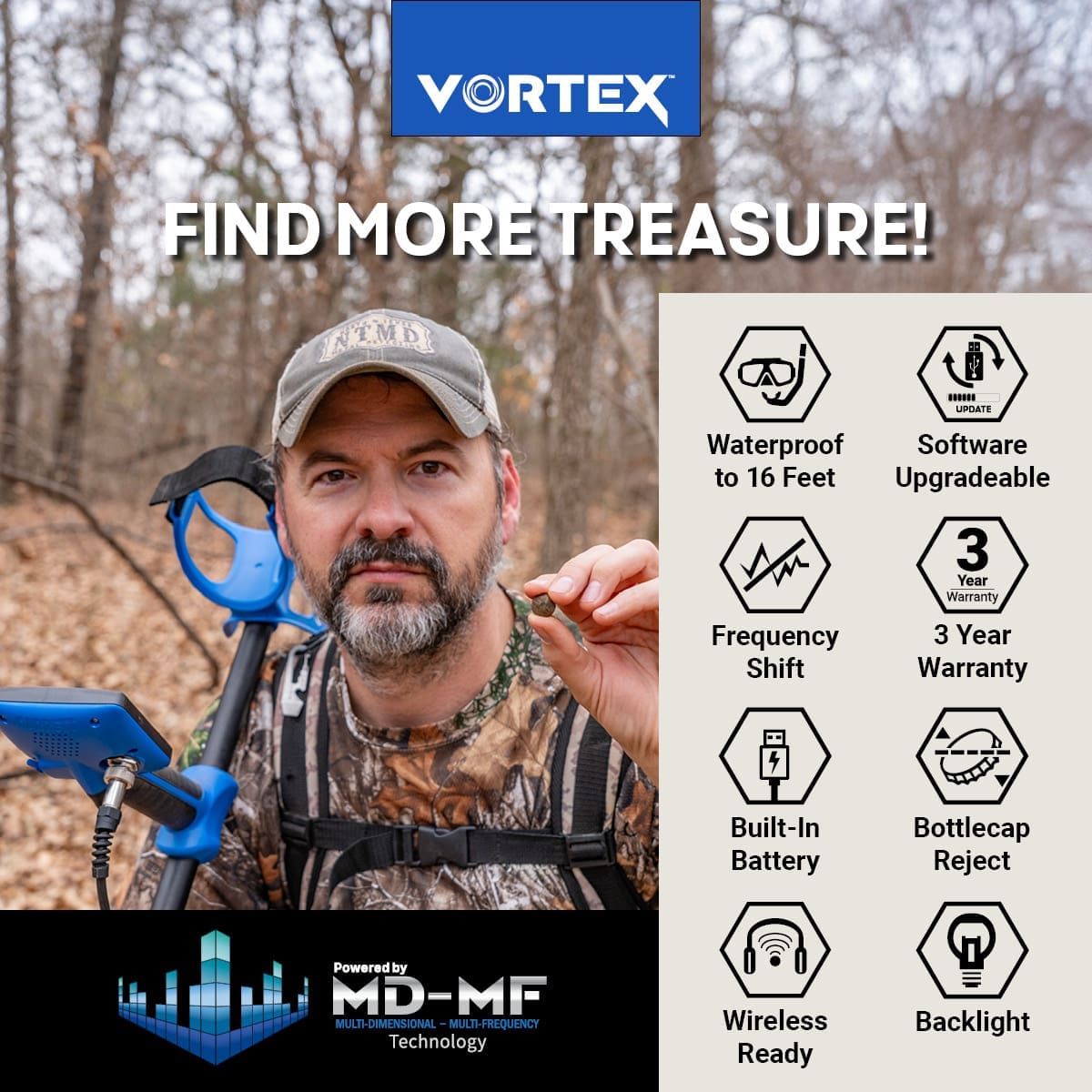 Malatya Garrett Vortex VX7 Dedektör - Vortex VX7, sahil, park ve tarla arasında geçiş yapan kullanıcı için dengeli güç noktasıdır.